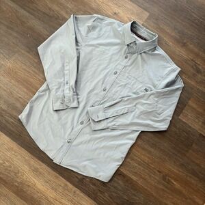 AG-Gear Shirt Mens Medium Gray Fishing Performance UPF 30 Farmhand Rancher